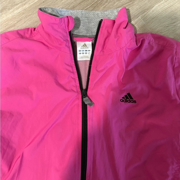 Adidas Fuchsia Windbreaker Jacket. Size Medium. - Picture 3 of 7